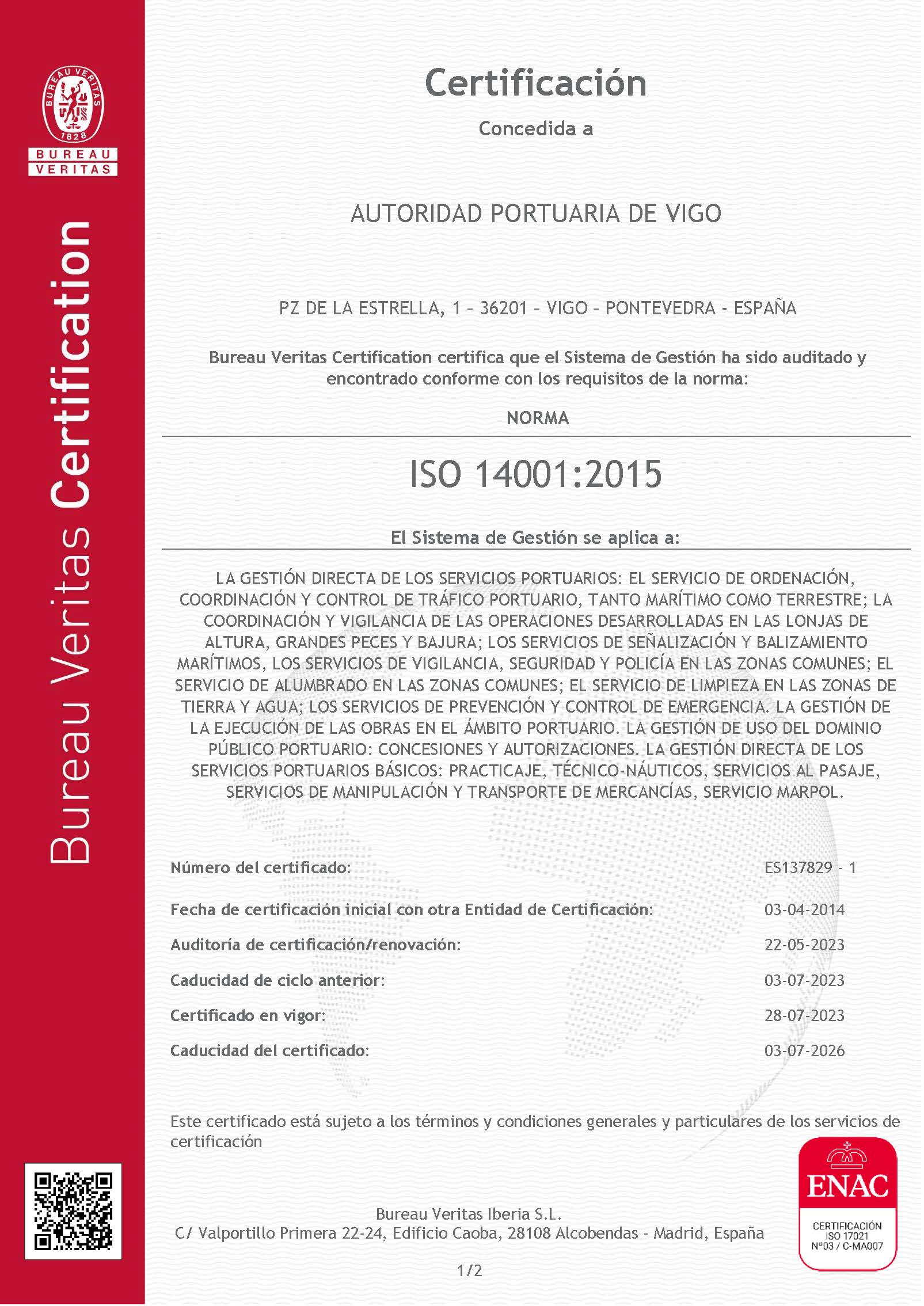 Política integrada de gestión y certificados - APVIGO